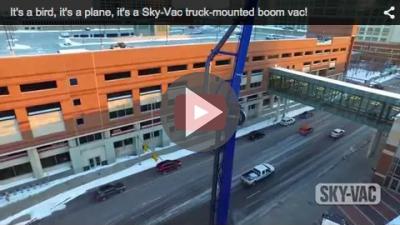 It’s a bird, it’s a plane, it’s a Sky-Vac truck-mounted boom vac!