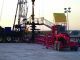 A portable pipe pickup and laydown machine manufactured by Pipehandler Oilfield Systems and owned by Longhorn Tubular Services in New Mexico sits on a job site. The machine can handle pipes up to 5 1/2 inches in diameter and up to 2,500 pounds.  (Photos courtesy of Longhorn Tubular Services)