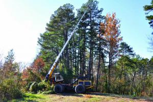 The all-terrain tree canopy trimmer made by Jarraff Industries has been outfitted to be used remotely if needed by Bolin Enterprises. (Photos courtesy of Bolin Enterprises)